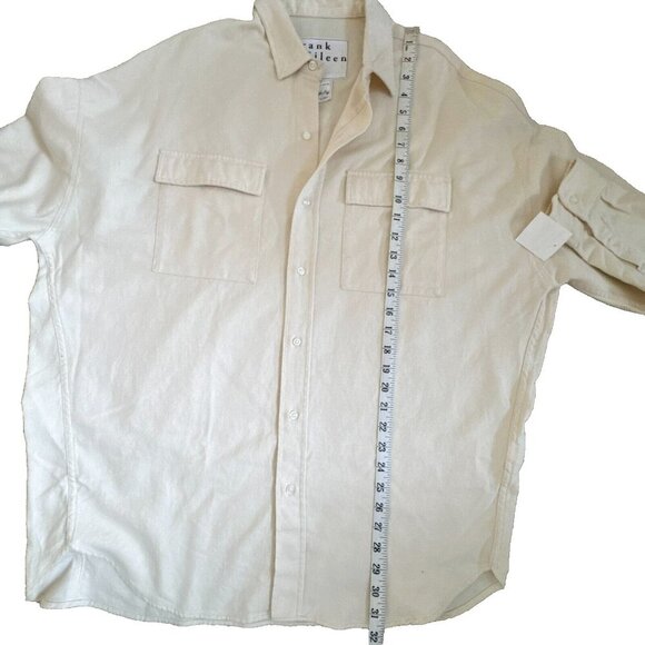 Frank & Eileen White and Blue Layered Button Down Shirt - Picture 12 of 12